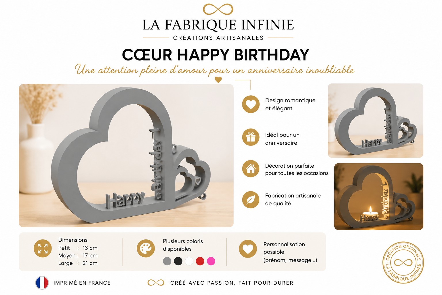 Cœur Happy Birthday